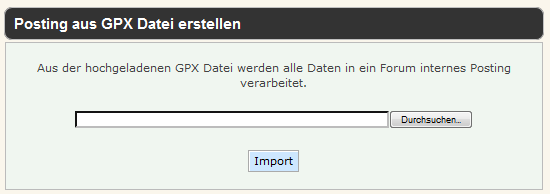 Posts aus GPX erstellen
